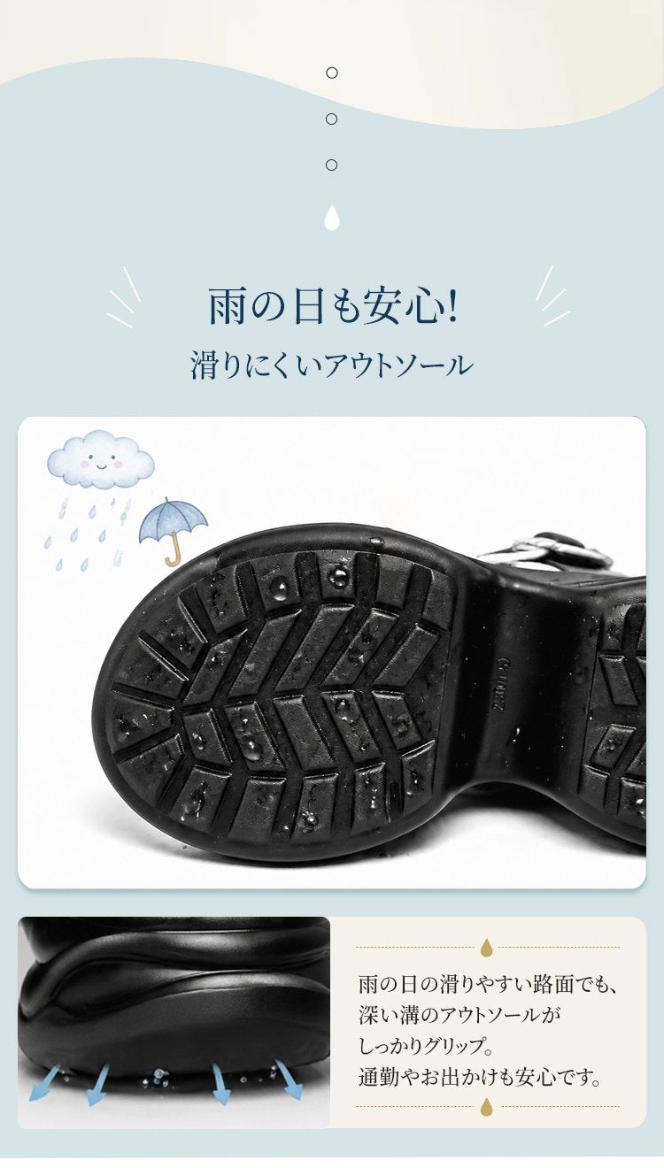 シープスキン厚底7cmサンダル 疲れにくい軽量設計