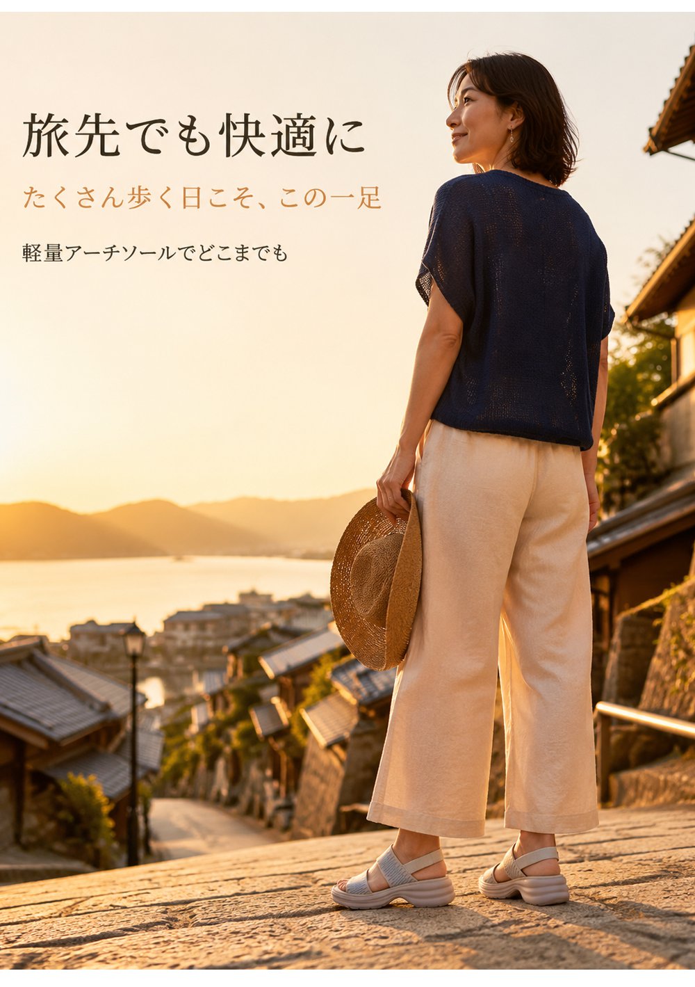 厚底・軽量・快適なサンダル