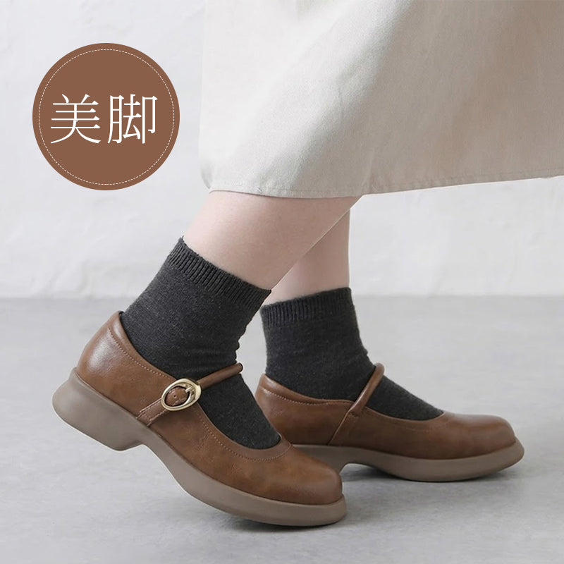 本革 メリージェーン パンプス ストラップ 痛くない 2.5cm 日本監修
